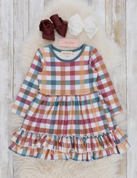 Cranberry Vintage Plaid Dress