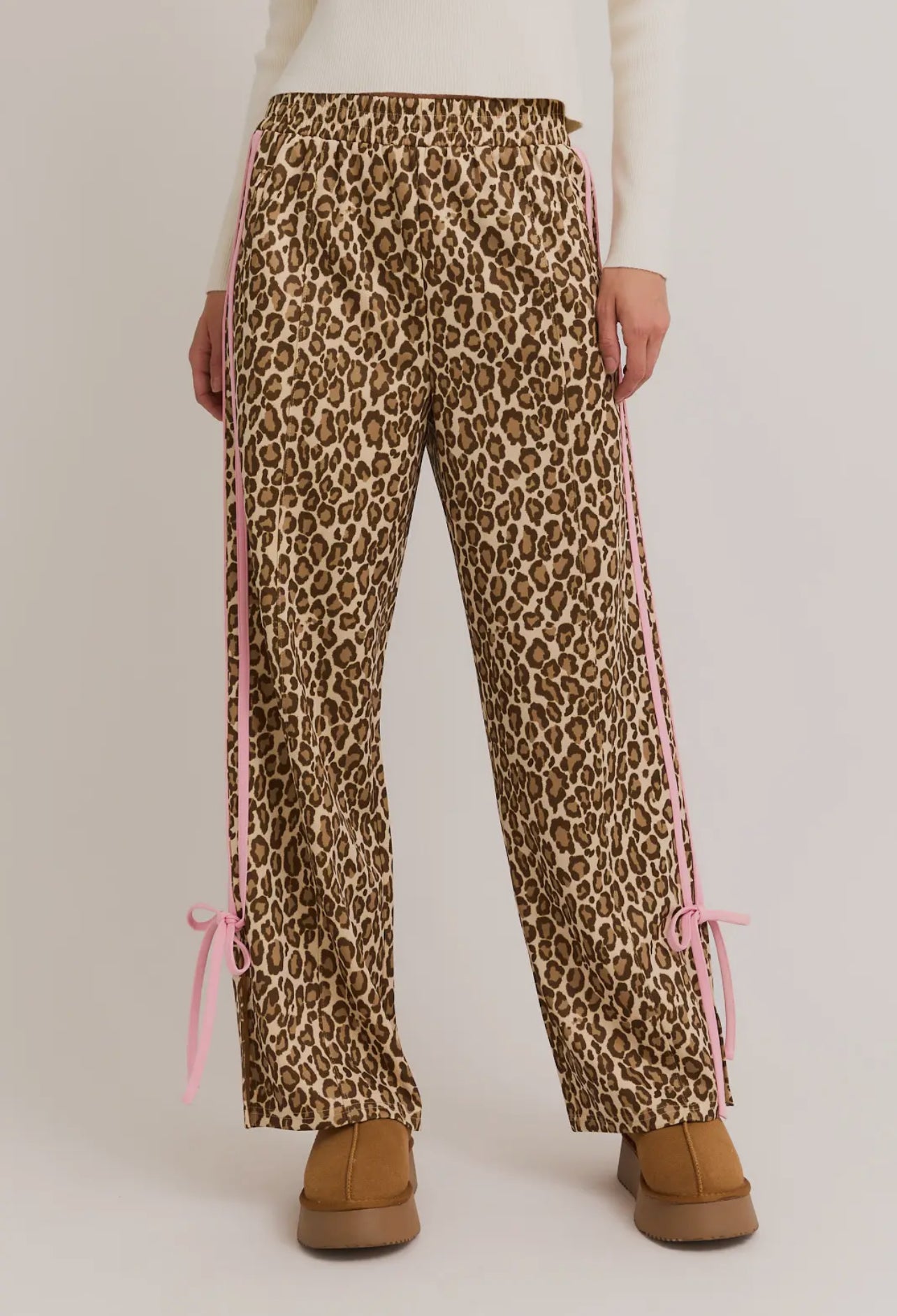 LE LIS Bow Printed Track Pants