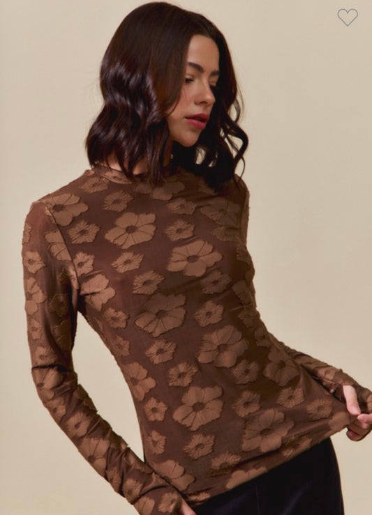 Stretch Jacquard Casual Top