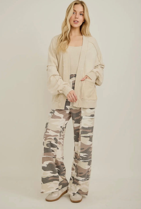Washed Terry Camo Pants