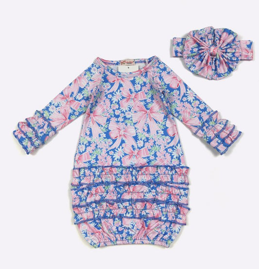 Royal Coquette Baby Gown