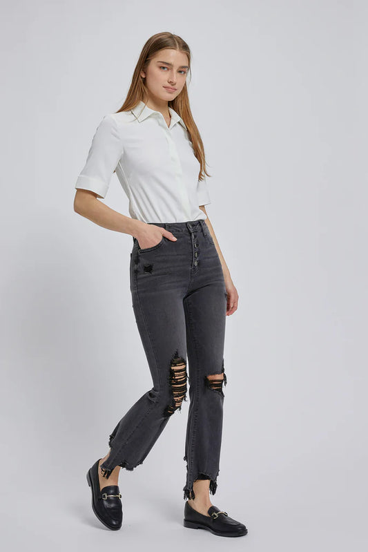 High Rise Happi Cropped Flares