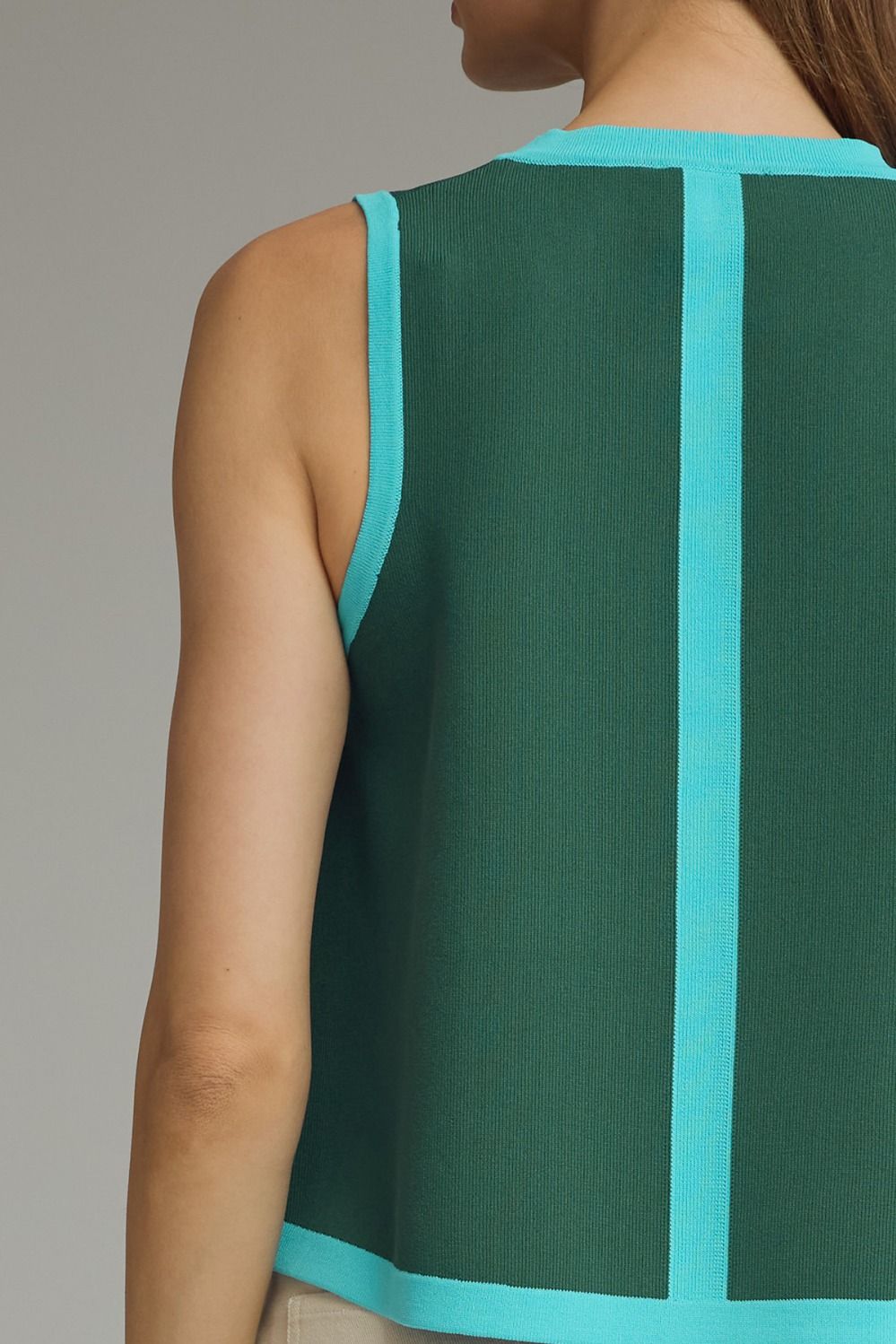 Entro-Solid sleeveless knit top