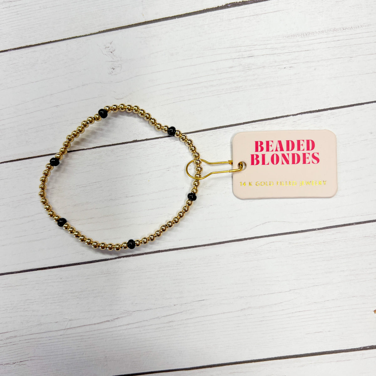 Black Poppi Beaded Blondes Bracelet