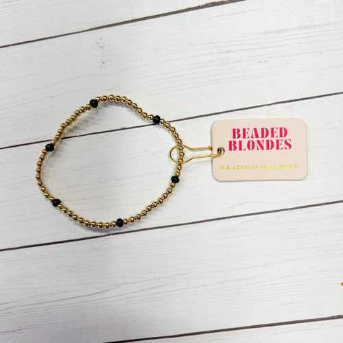 Black Poppi Beaded Blondes Bracelet