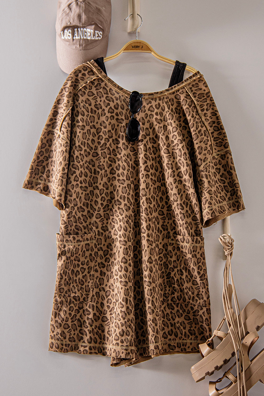 Very J- Leopard Romper