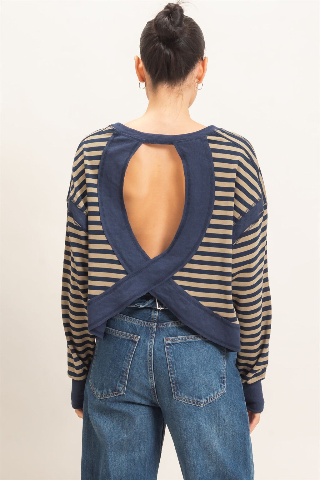 Hyfve- Striped Long Sleeve Top