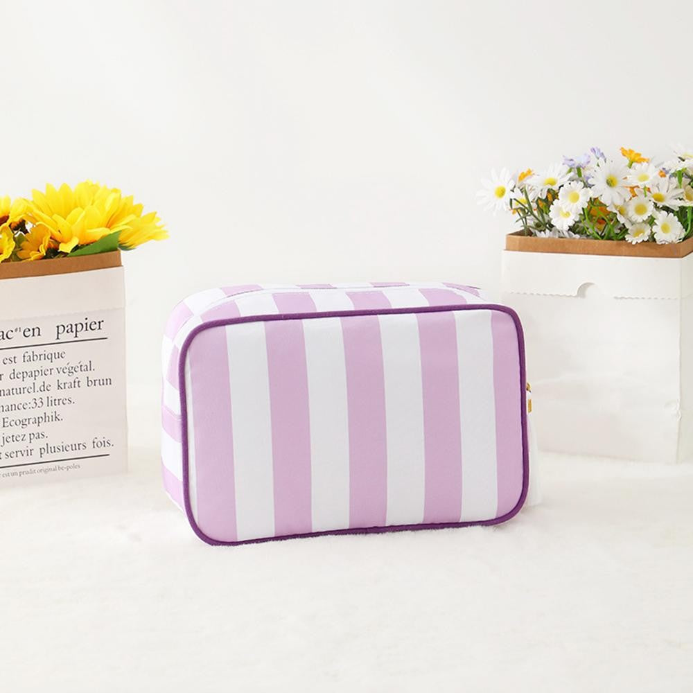 Purple Striped Pouch