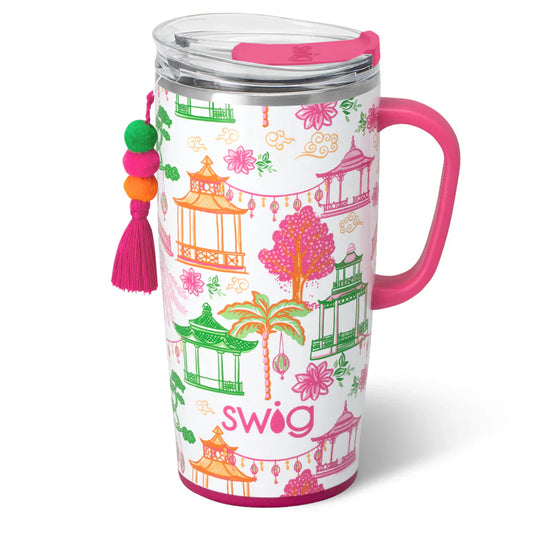 Pagoda Paradise 22 oz Swig Travel Mug