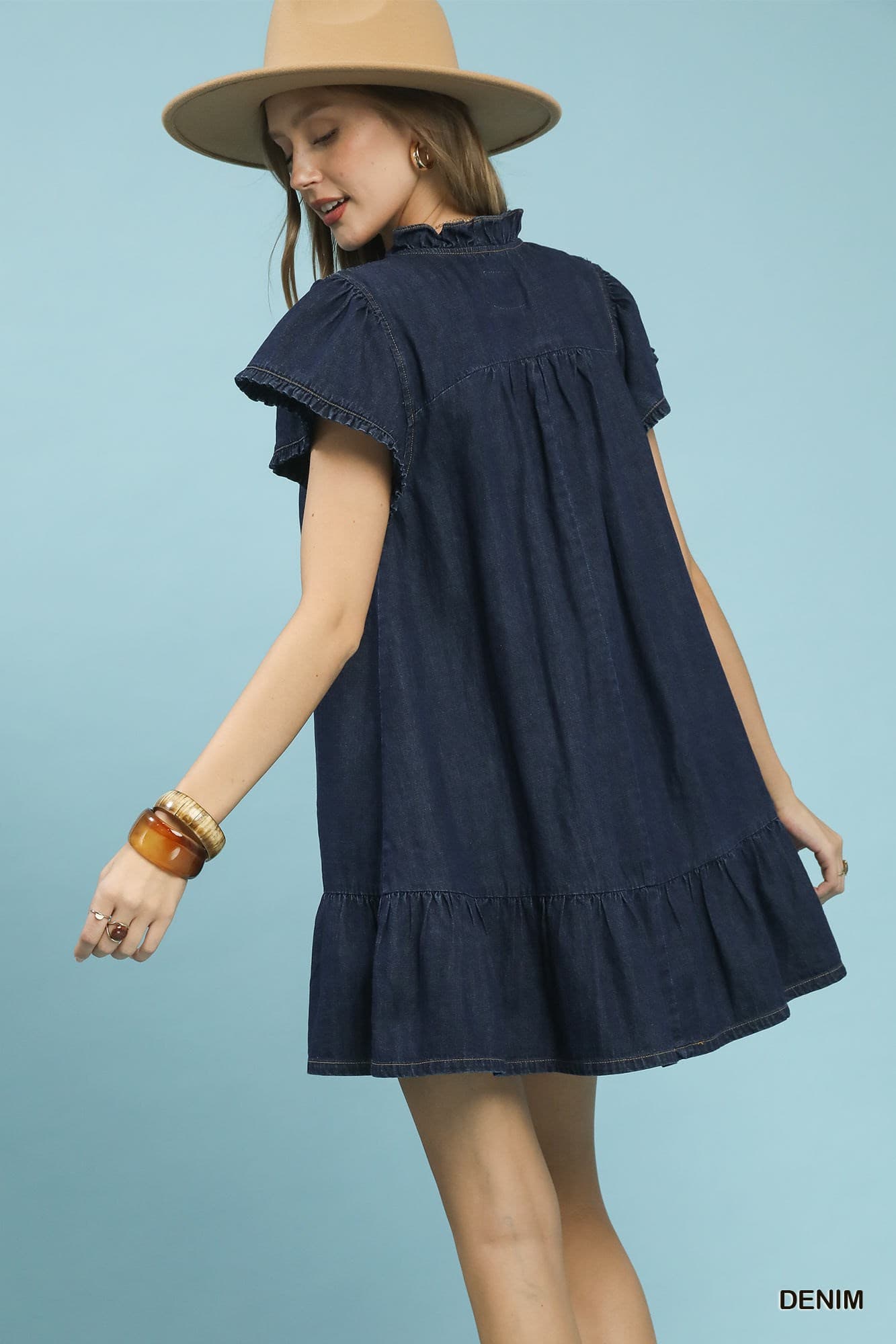 Umgee-Washed Denim Dress