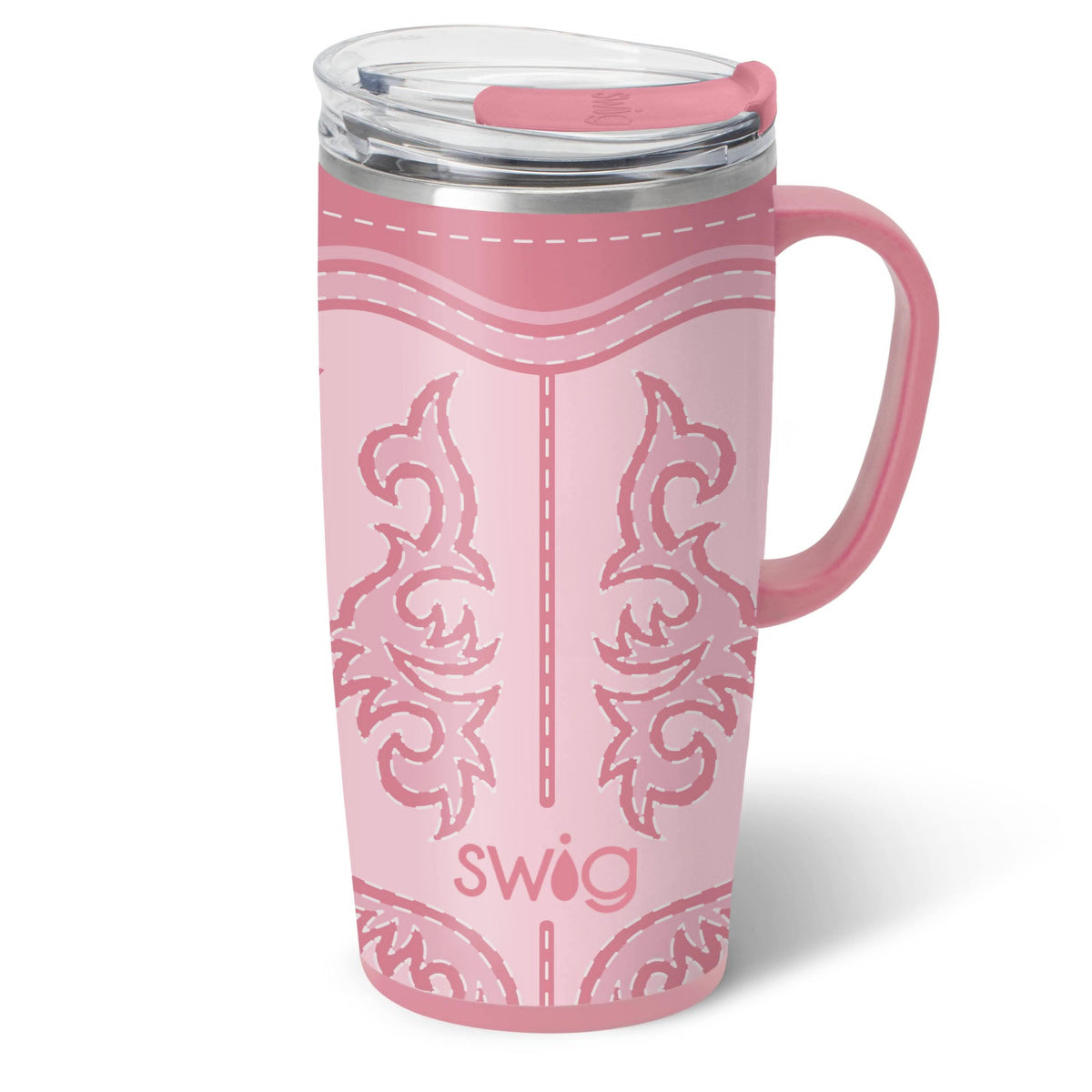 Boot Scootin’ Pink 22 oz Swig Travel Mug