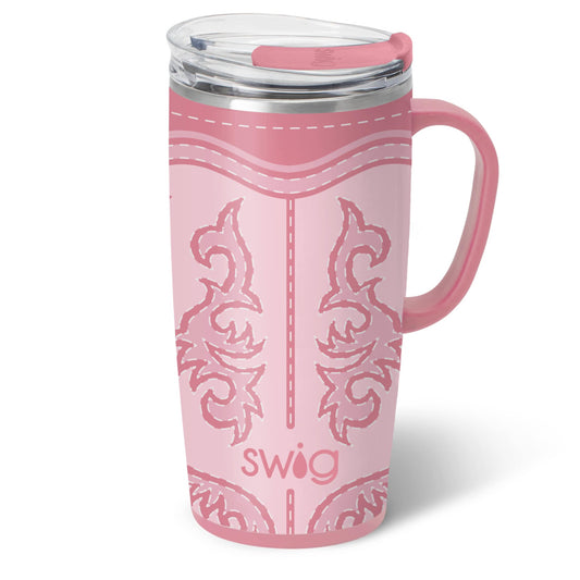 Boot Scootin’ Pink 22 oz Swig Travel Mug