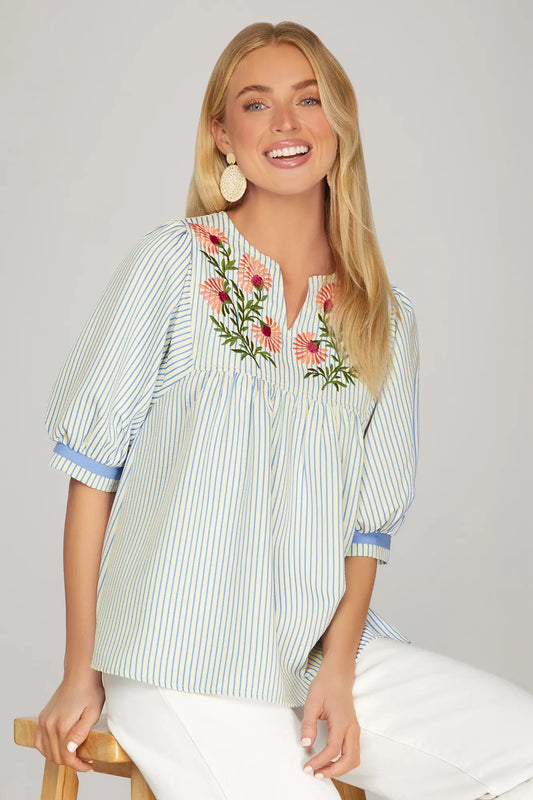 Magnolia Stripe Top