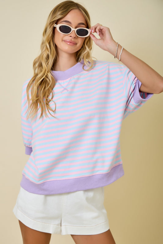 Cotton Candy Mock Neck Top