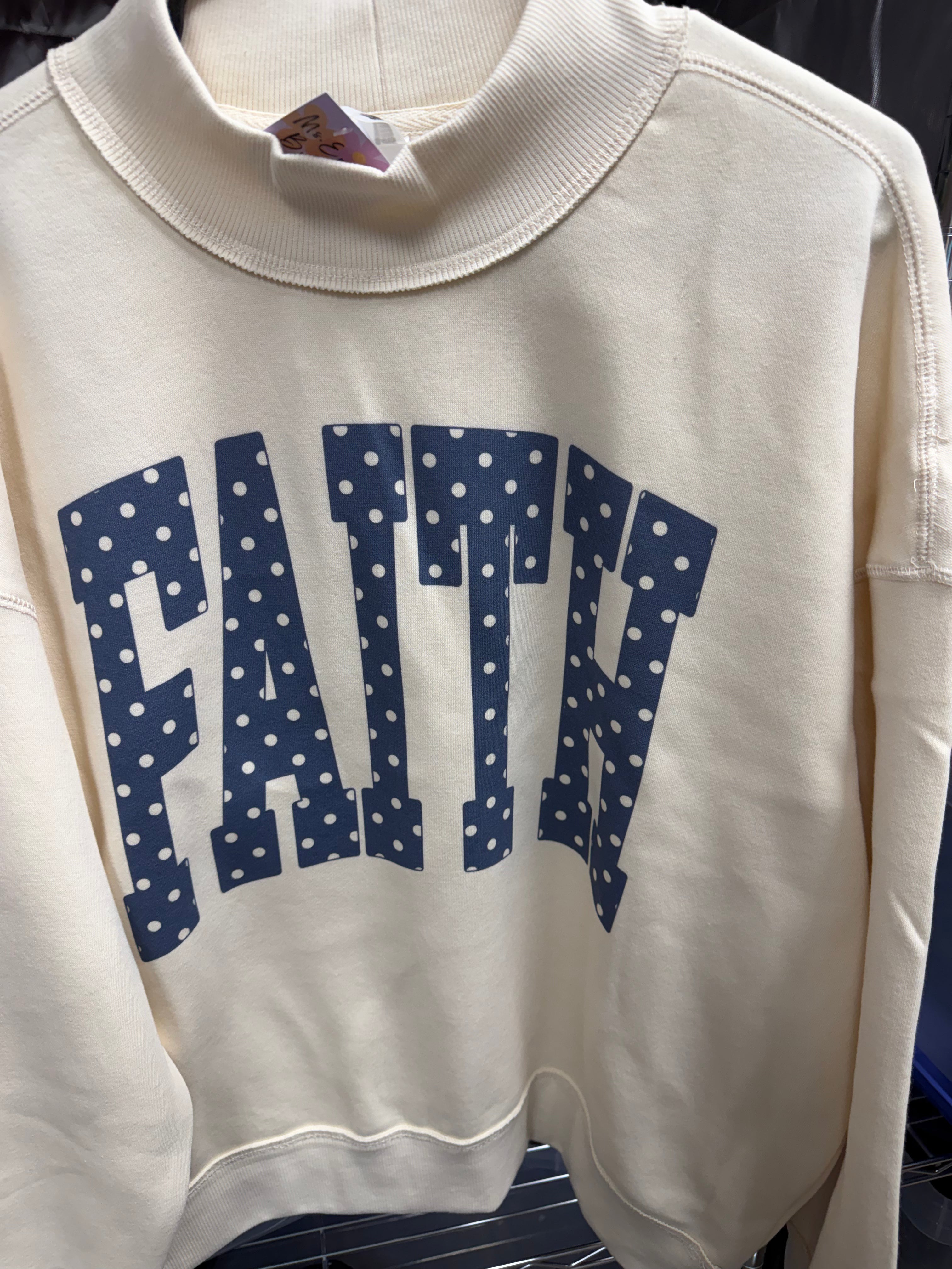 Faith Polka Dot Sweatshirt