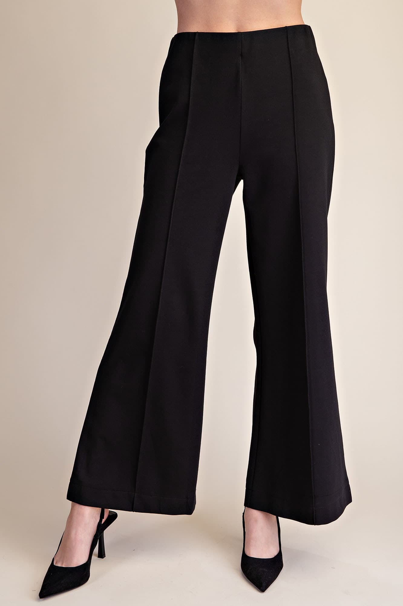 Glam-High Waist Wide Cropped Flare Pants
*Stretchy Fabric
*False Back Pockets