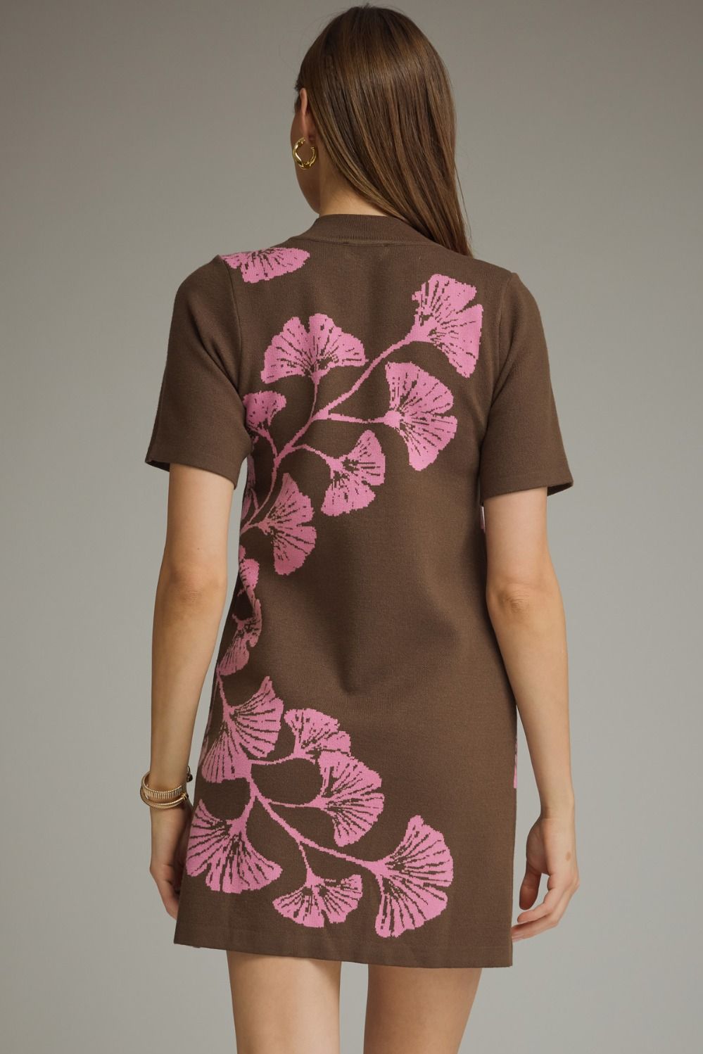 Mocha Bloom Sweater Dress