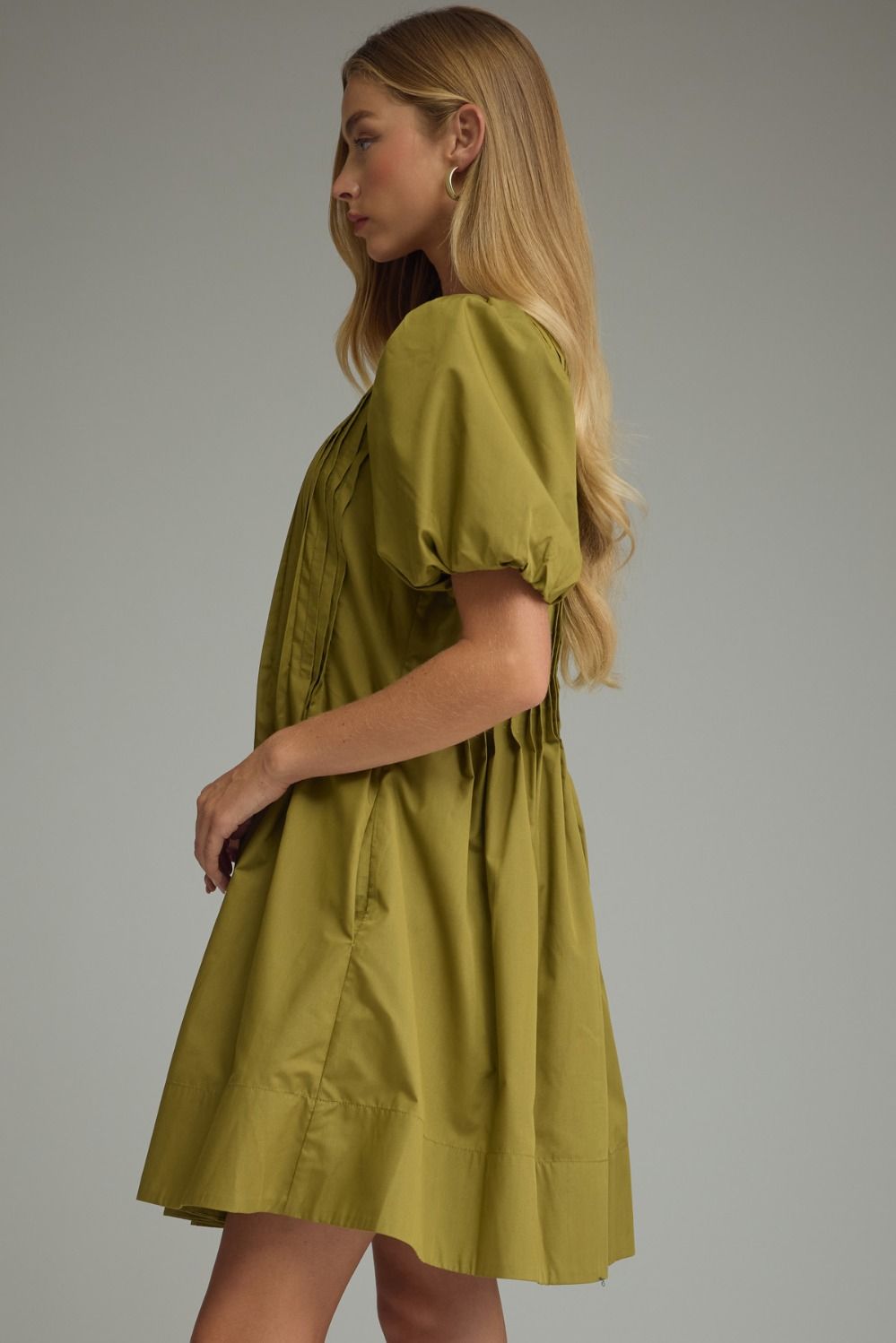 Entro-Short puff sleeve mini dress