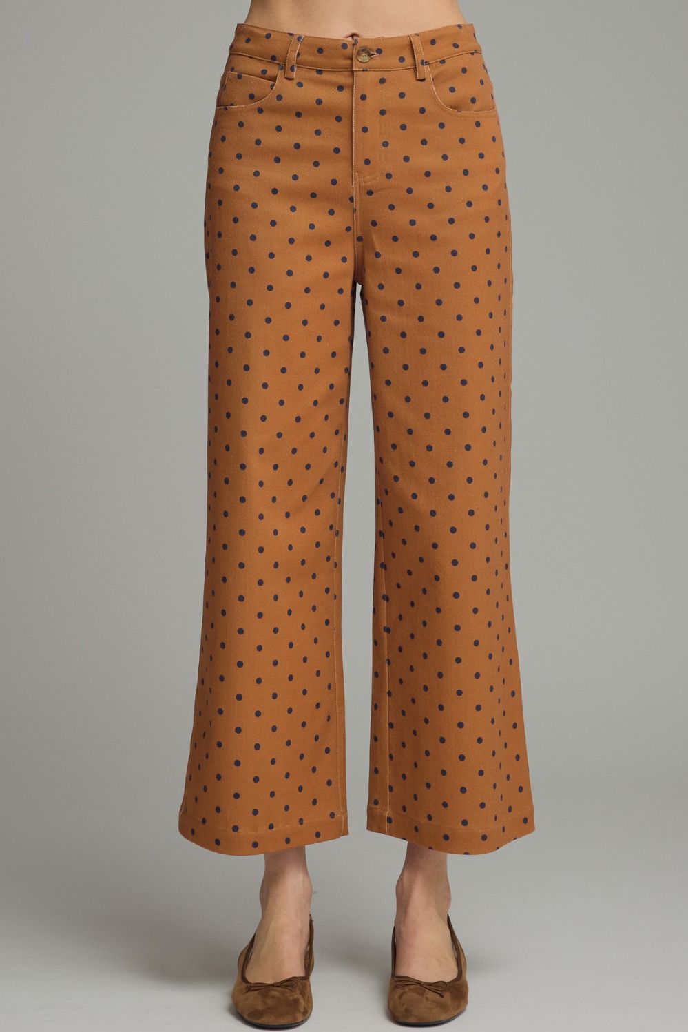 Entro-Polka dot wide leg pant.