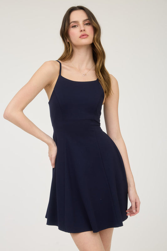 Spaghetti Strap Back Ribbon Mini