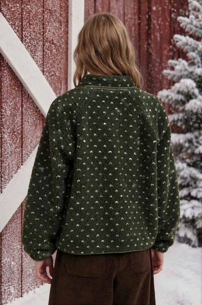 Blu Pepper-SHERPA DOT SNAP JACKET