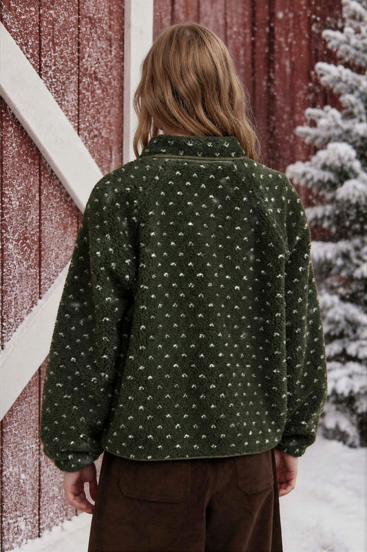 Blu Pepper-SHERPA DOT SNAP JACKET