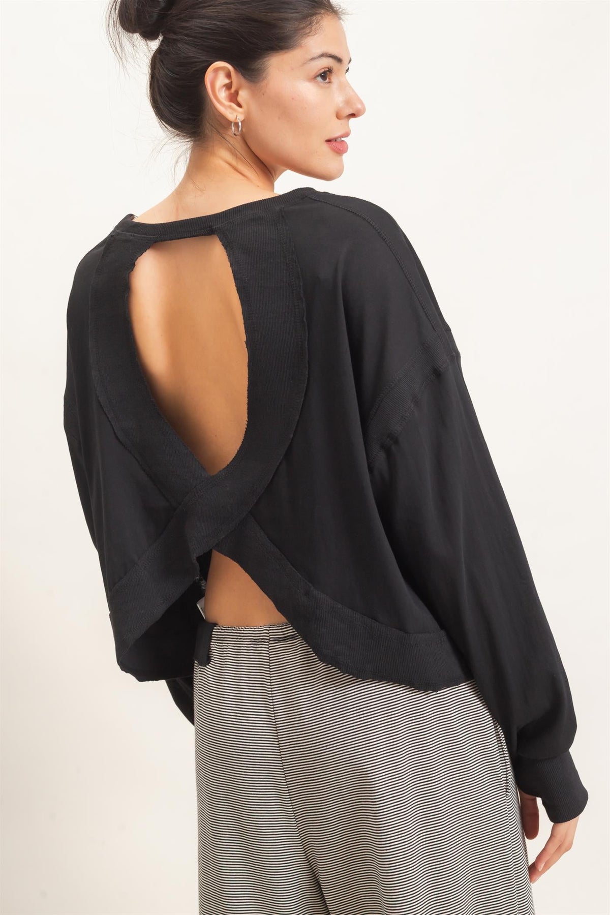 Hyfve-Mineral Wash Waffle Open Back Top