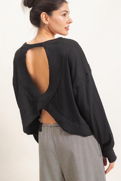 Hyfve-Mineral Wash Waffle Open Back Top