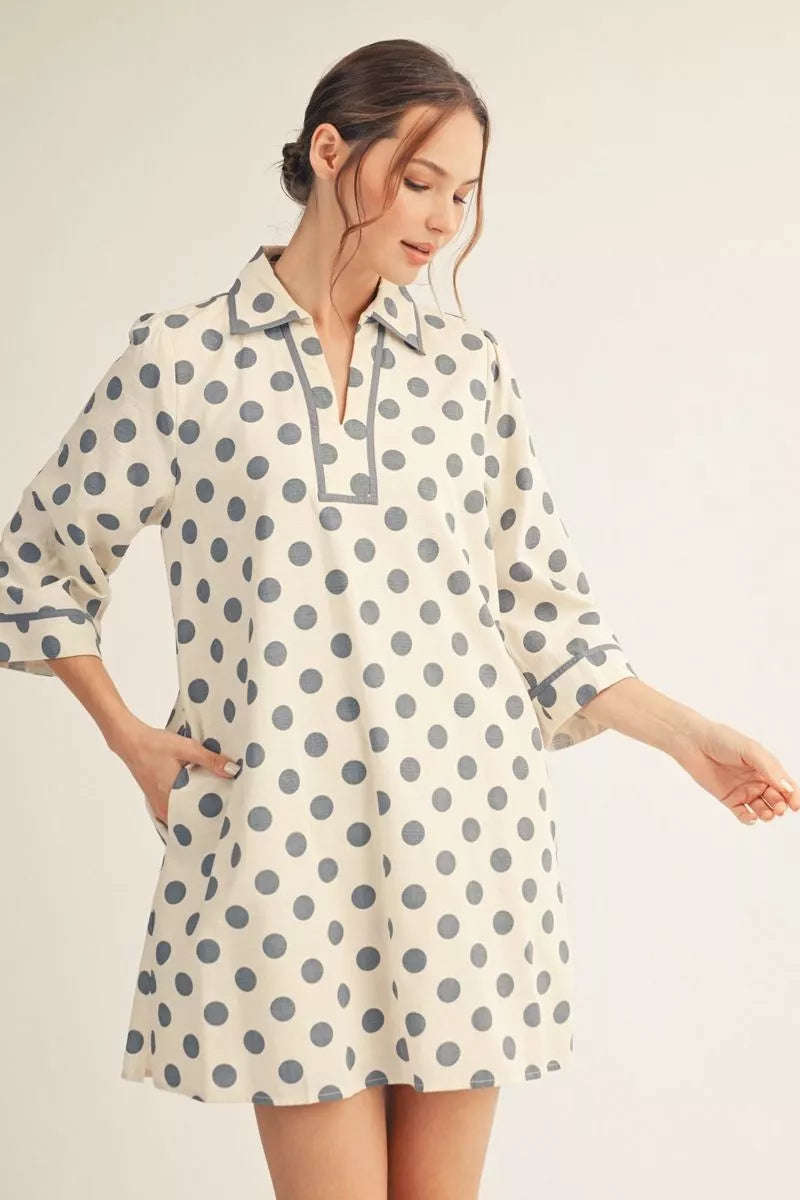 Blue Polka Dot Dress