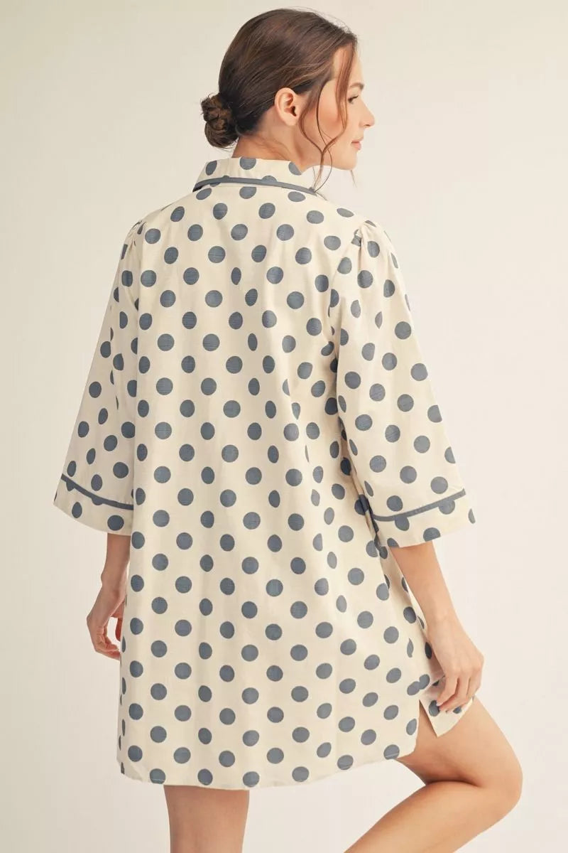 Blue Polka Dot Dress