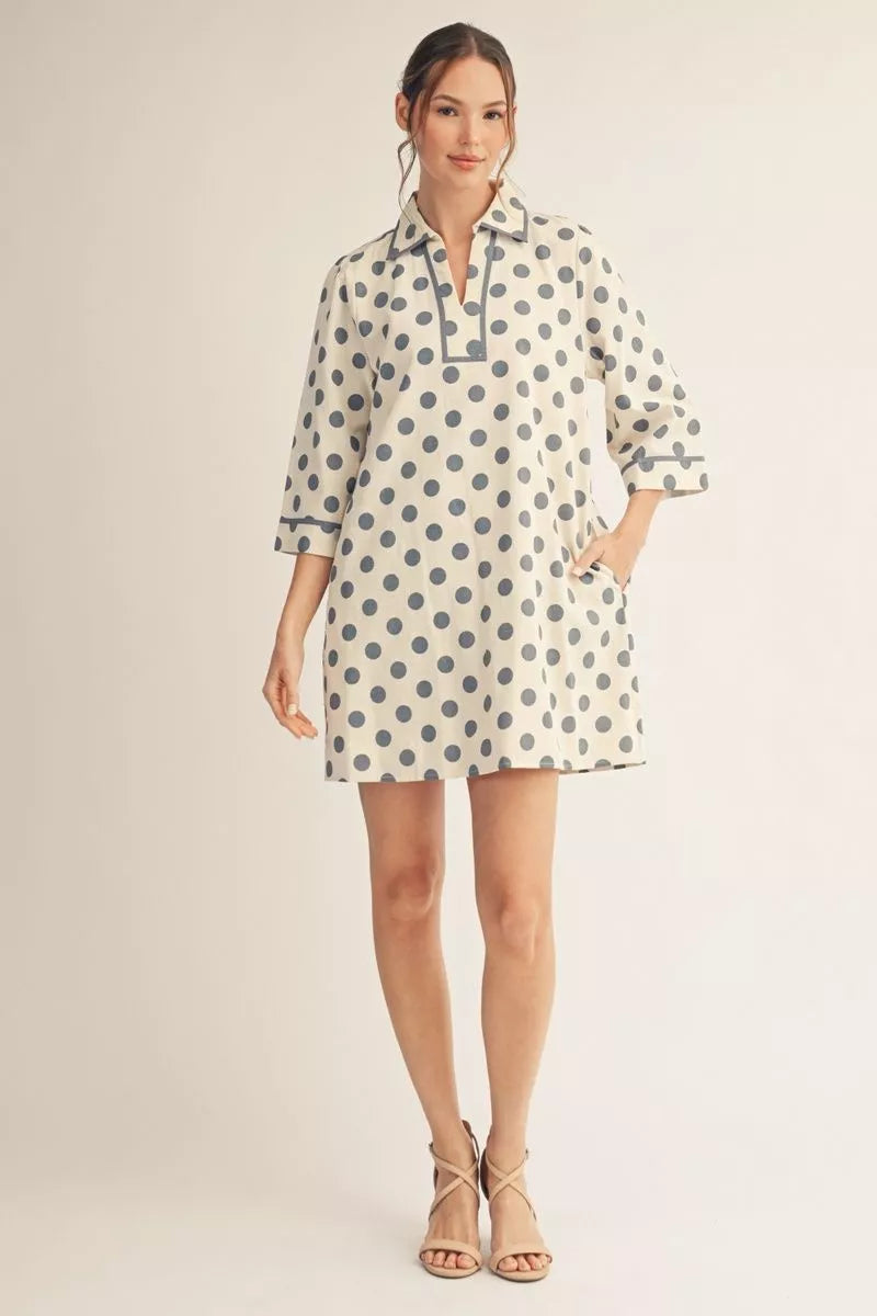 Blue Polka Dot Dress