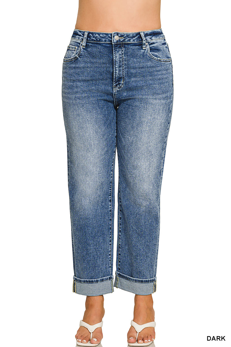 Zenana Plus Size Straight Denim Jeans