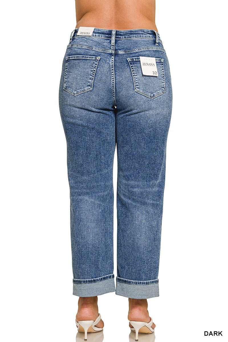 Zenana Plus Size Straight Denim Jeans