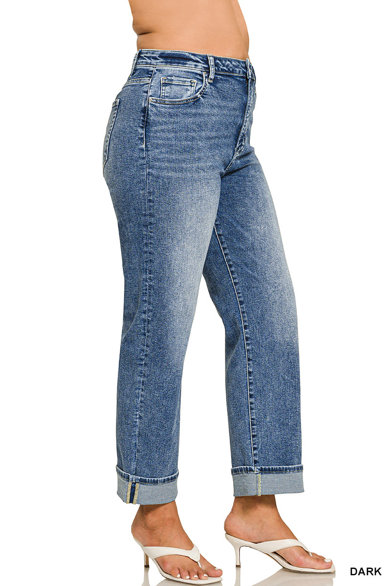 Zenana Plus Size Straight Denim Jeans