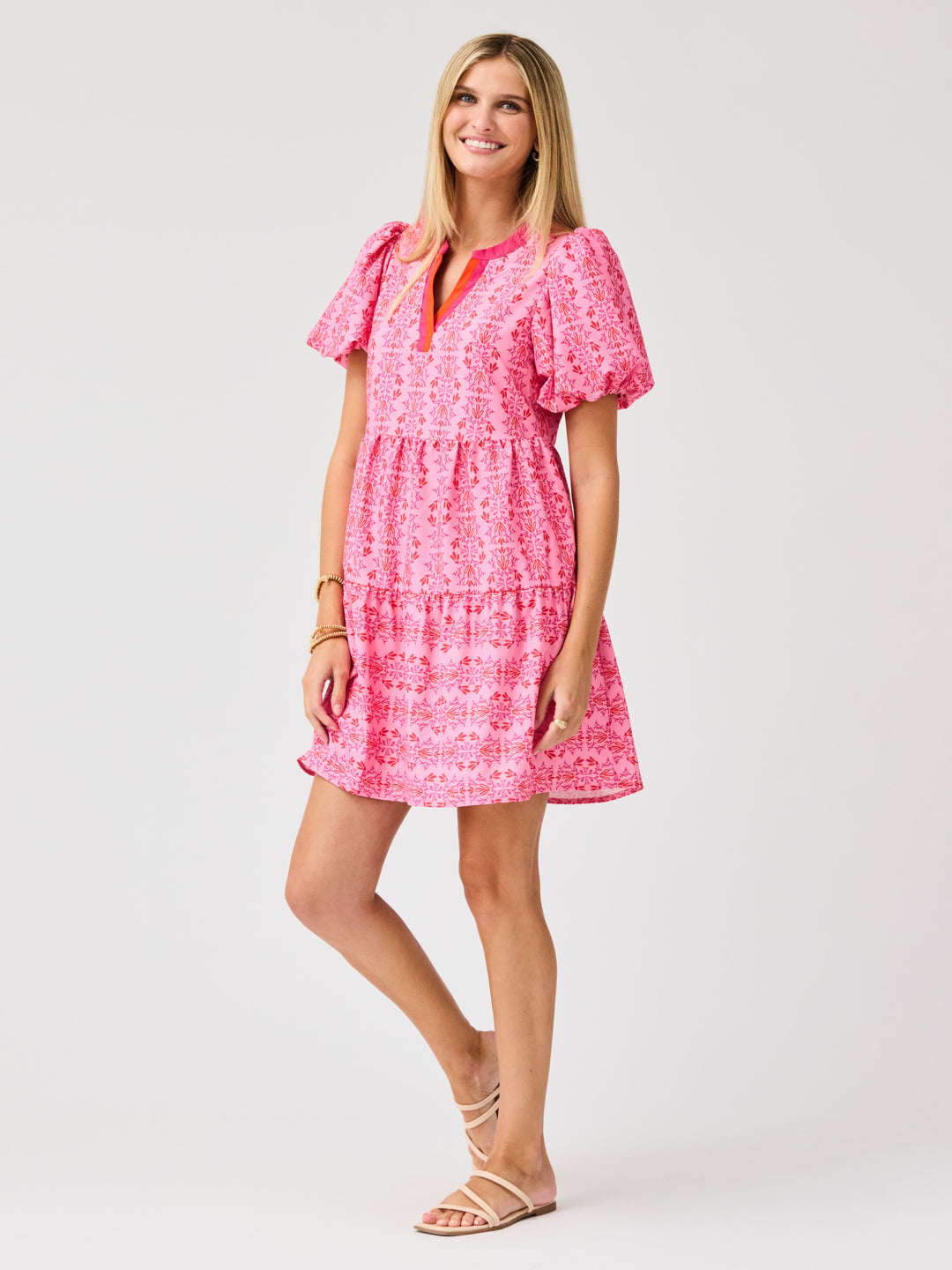 Mary Square Kinsley Mini Dress | Heirloom Vine Pink