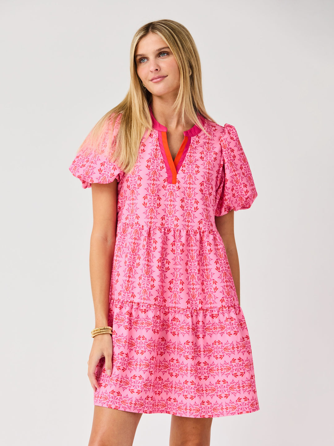 Mary Square Kinsley Mini Dress | Heirloom Vine Pink