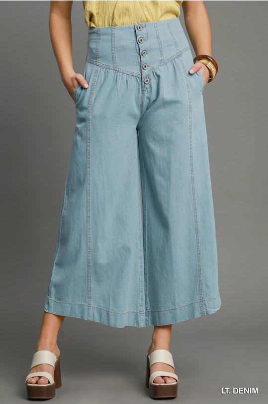 Umgee Western Style High Waist Pants