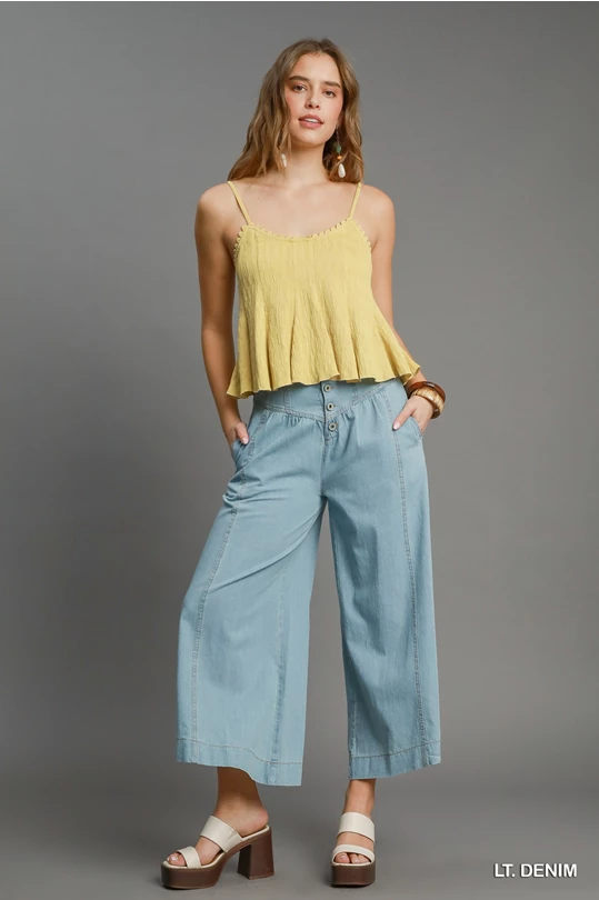 Umgee Western Style High Waist Pants