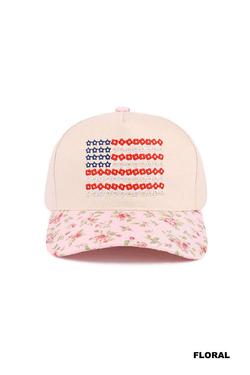 Floral Flag Cap-TOTT