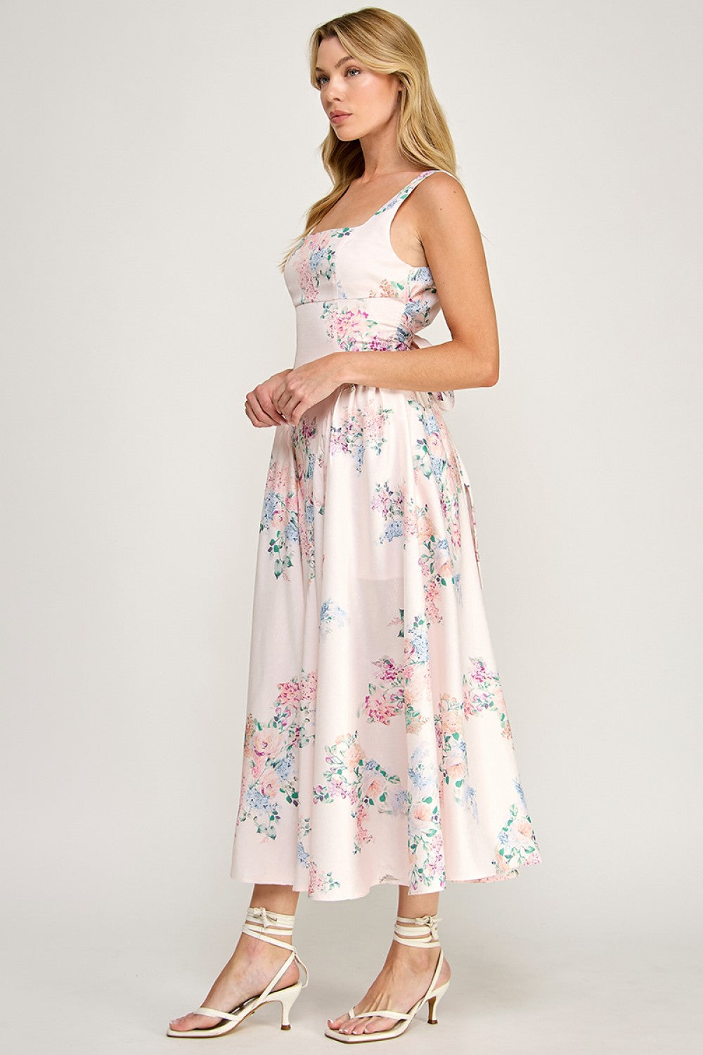 POPLIN SLEEVELESS MAXI DRESS
