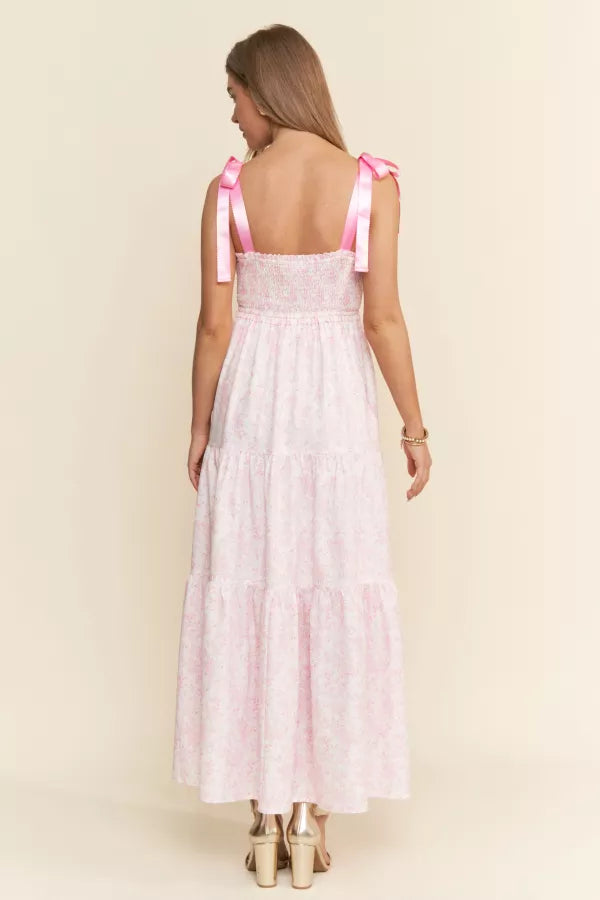 Jnna-FLORAL PRINT EMPIRE NECKLINE