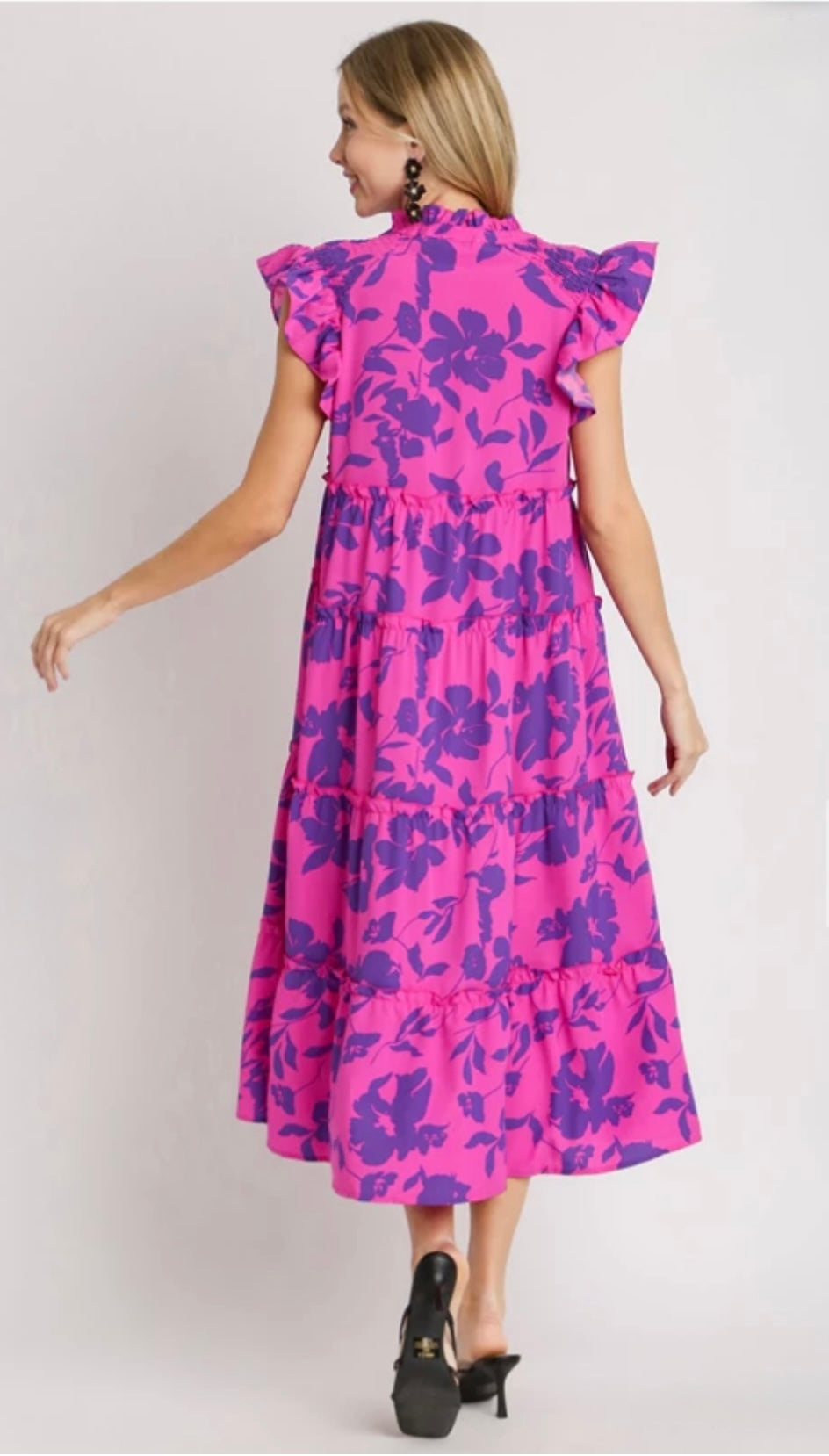 Umegee Floral Midi Dress Long