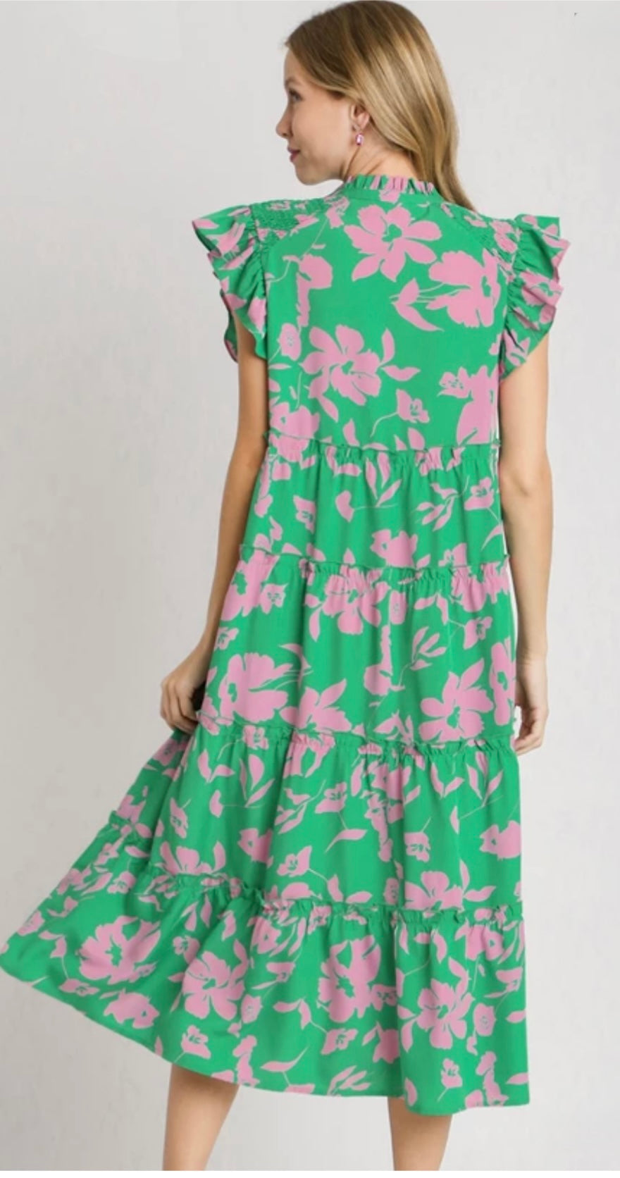 Umegee Floral Midi Dress Long