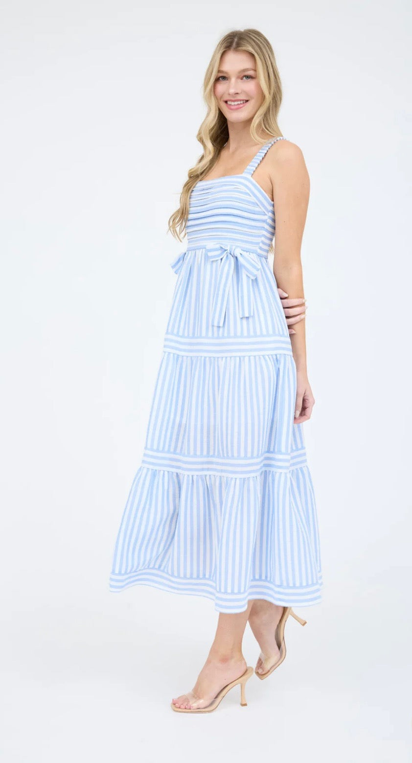 Blu Pepper Striped Dress