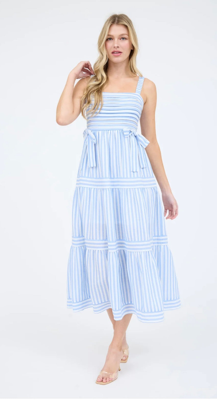 Blu Pepper Striped Dress