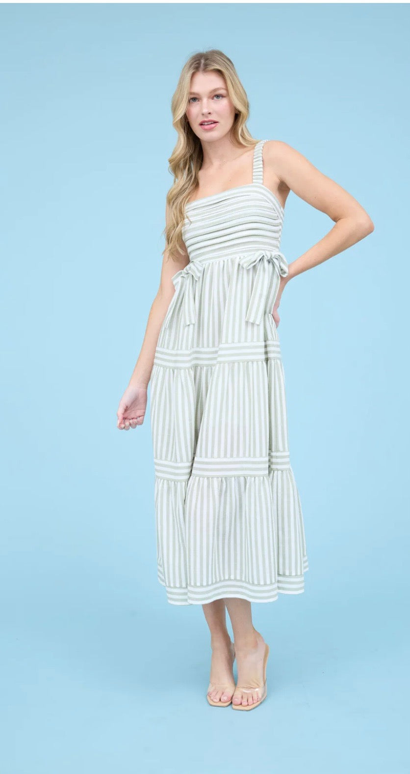 Blu Pepper Striped Dress