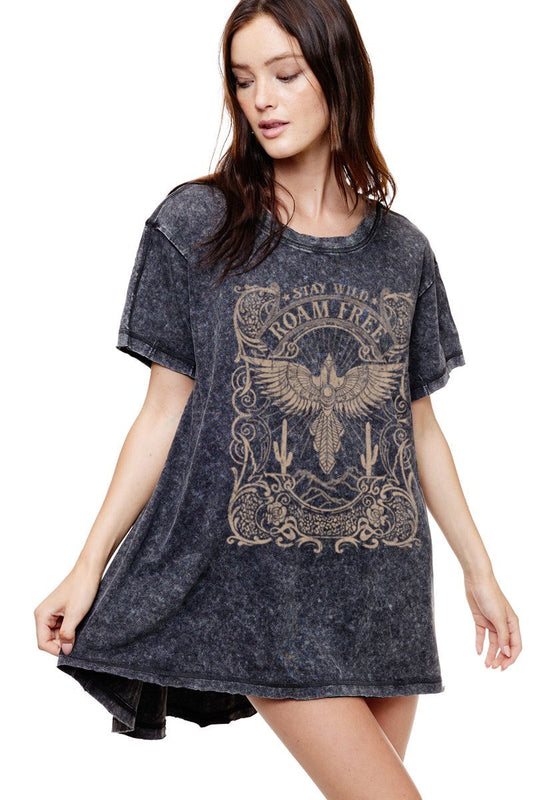Mineral Washed A-Line Tunic