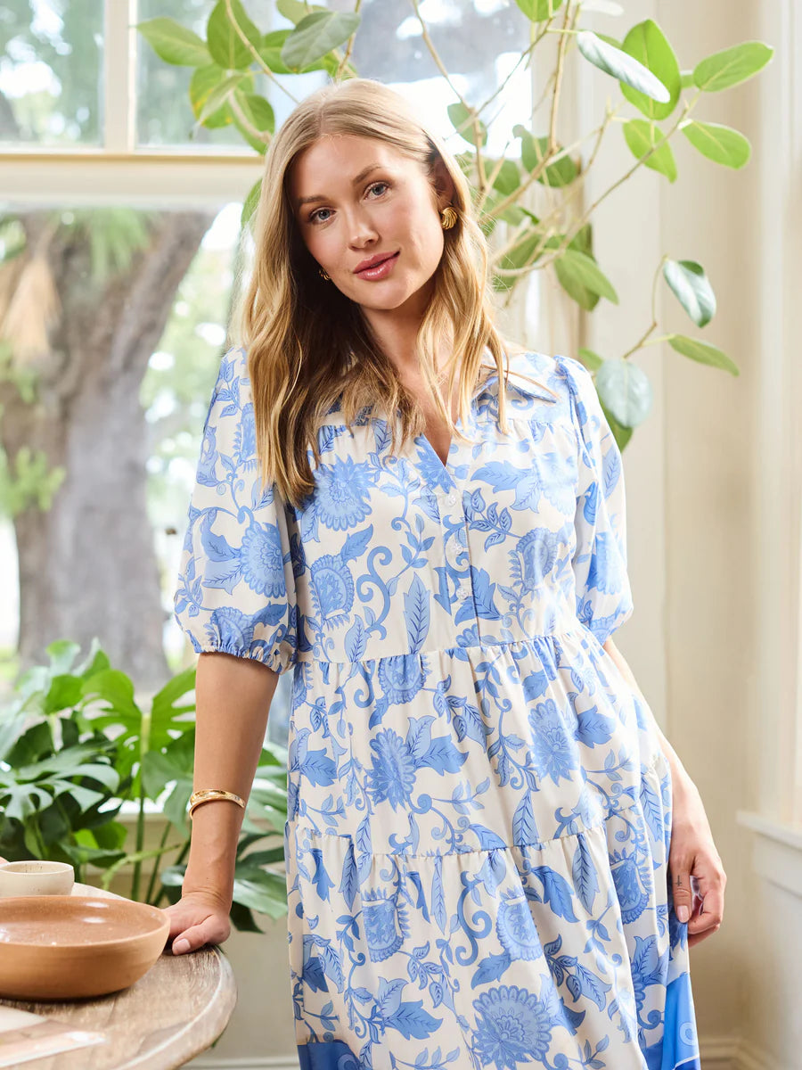 Mary Square Porcelain Vines Dress