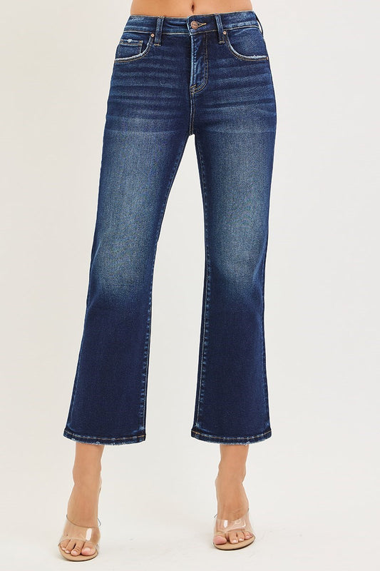 TC High Rise Crop Bootcut Jeans