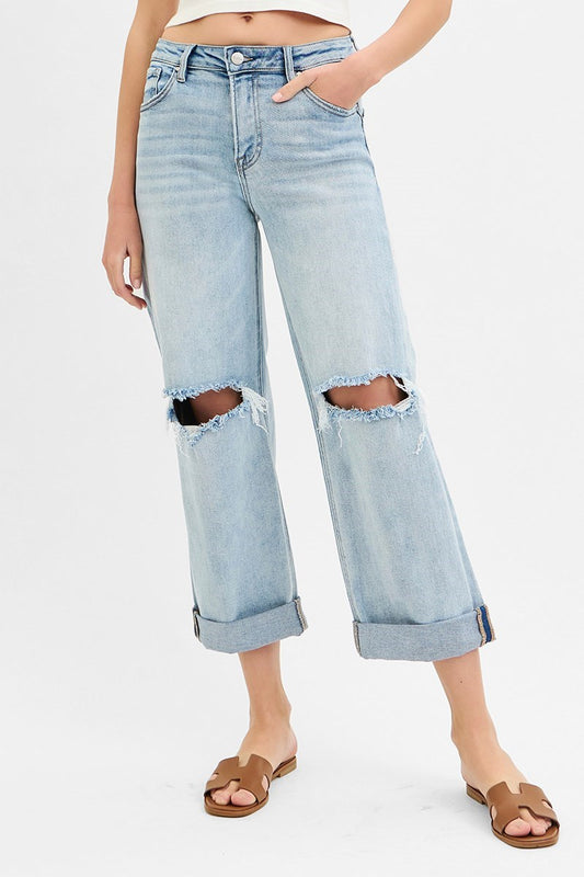 Mid Rise Fit Boyfriend Jean